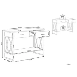 AYDEN - Consoletafel - Donkere houtkleur - Vezelplaat