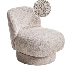AYLO - Fauteuil - Taupe - Bouclé
