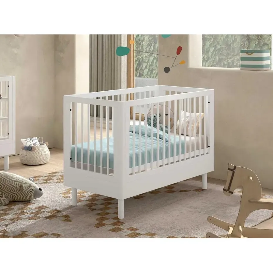 Babybed Forrest 60 x 120cm - verstelbaar - wit beukenhout