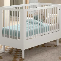 Babybed Forrest 60 x 120cm - verstelbaar - wit beukenhout