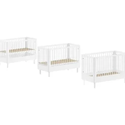 Babybed Forrest 60 x 120cm - verstelbaar - wit beukenhout