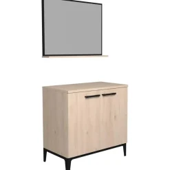 Badkamerkast Dotan met 2 deuren & spiegel - eik