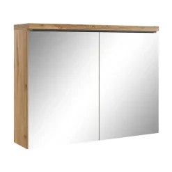 Badplaats Badkamerkast Paso 80 x 20 x 60 cm - Eiken - Spiegelkast Badkamer
