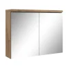 Badplaats Badkamerkast Paso 80 x 20 x 60 cm - Bruin Eiken - Spiegelkast Badkamer
