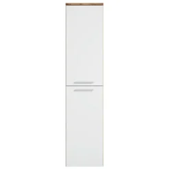 Badplaats Badkamerkast Saturnus 35 x 35 x 130 cm - Eiken met Wit - Hangende
