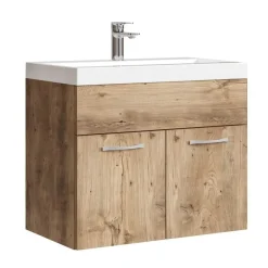 Badplaats Badkamermeubel Montreal 60 x 35 cm – Kastanje Eiken – Wastafel met