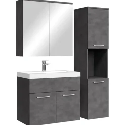 Badplaats Badkamermeubel Set Montreal 60 cm - Donker Grijs - Badmeubel met