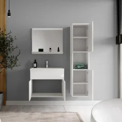 Badplaats Badkamermeubel Set Montreal 60 x 35 cm - Wit Hoogglans - Badmeubel met