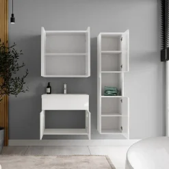 Badplaats Badkamermeubel Set Montreal 60 cm - Wit Hoogglans - Badmeubel met