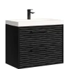 Badplaats Badkamermeubel Set Etna 01 60 cm – Mat Zwart – Hangend Wastafelmeubel