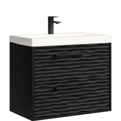 Badplaats Badkamermeubel Set Etna 01 60 cm – Mat Zwart – Hangend Wastafelmeubel