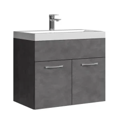 Badplaats Badkamermeubel Montreal 60 x 35 cm – Donker Grijs – Wastafel met