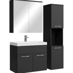 Badplaats Badkamermeubel Set Montreal 60 cm- Zwart Mat - Badmeubel met