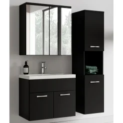 Badplaats Badkamermeubel Set Montreal 60 cm- Zwart Mat - Badmeubel met