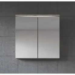 Badplaats Spiegelkast Toledo 60 x 20 x 60 cm - Beton Grijs - Badkamerkast