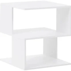 BAEUVAL - Nachtkastje - Wit - Vezelplaat