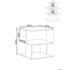 BAEUVAL - Nachtkastje - Wit - Vezelplaat