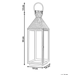 BALI - Lantaarn - Zwart - RVS