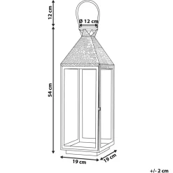 BALI - Lantaarn - Zwart - RVS