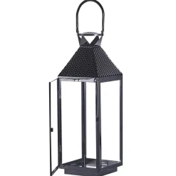 BALI - Lantaarn - Zwart - RVS