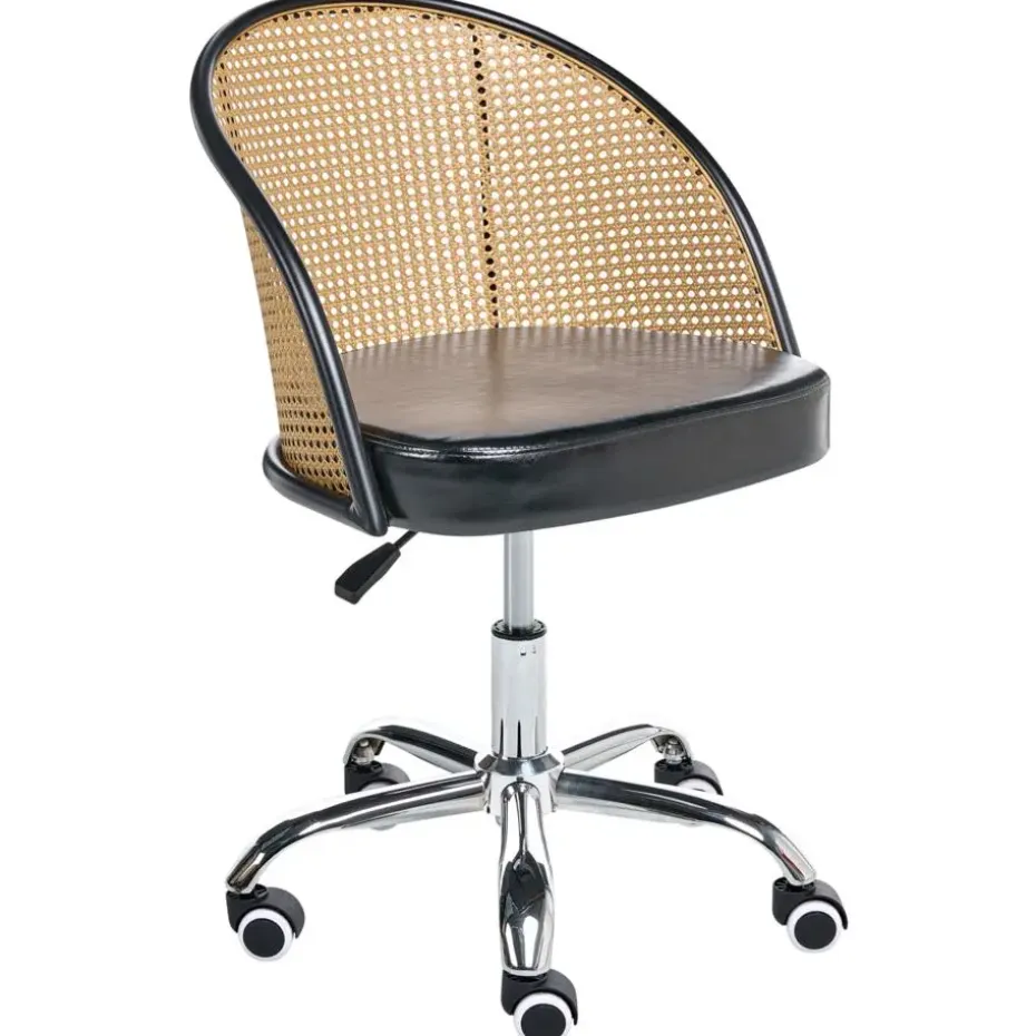 BALTIMORE - Bureaustoel - Zwart - Kunstleer