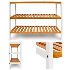 Bamboe schoenenrek 3 laags