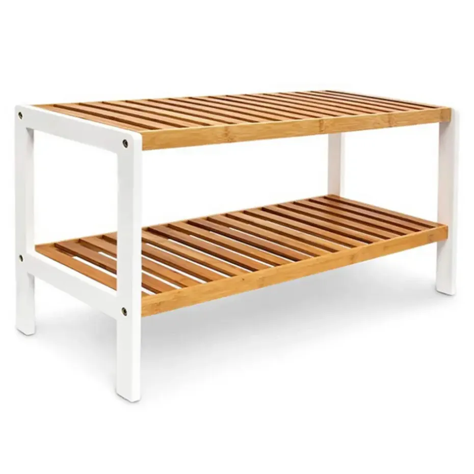 Bamboe schoenenrek 2 laags