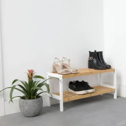 Bamboe schoenenrek 2 laags