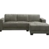 Bank Aberdeen met chaise longue rechts - Cremona - grijs