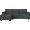 Bank Aberdeen met chaise longue links - Kansas - grijs