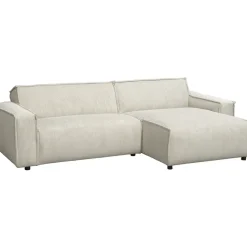 Bank Brooklyn met chaise longue rechts - Soop - crème