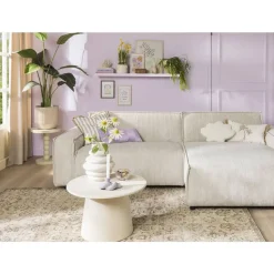Bank Brooklyn met chaise longue rechts - Soop - crème