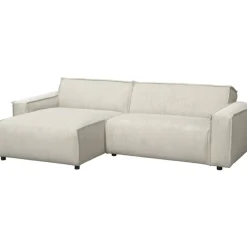 Bank Brooklyn met chaise longue links - Soop - crème