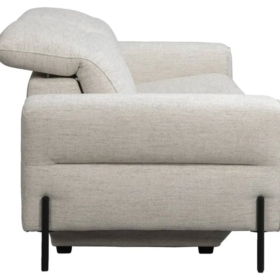 Bank Dave 3-zits - elektrisch verstelbaar - lichtgrijs