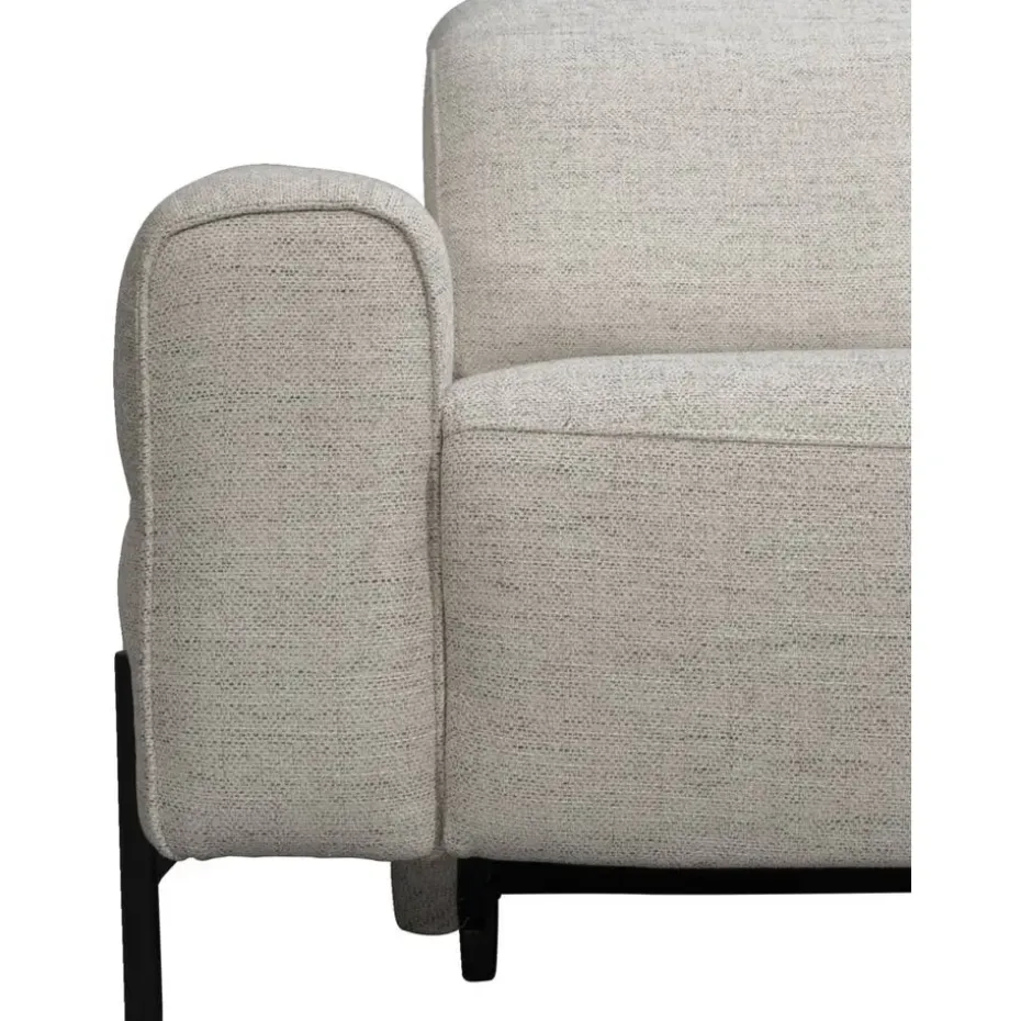 Bank Dave 3-zits - elektrisch verstelbaar - lichtgrijs