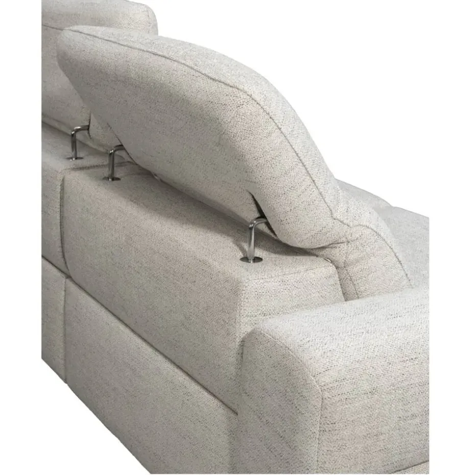 Bank Dave 3-zits - elektrisch verstelbaar - lichtgrijs