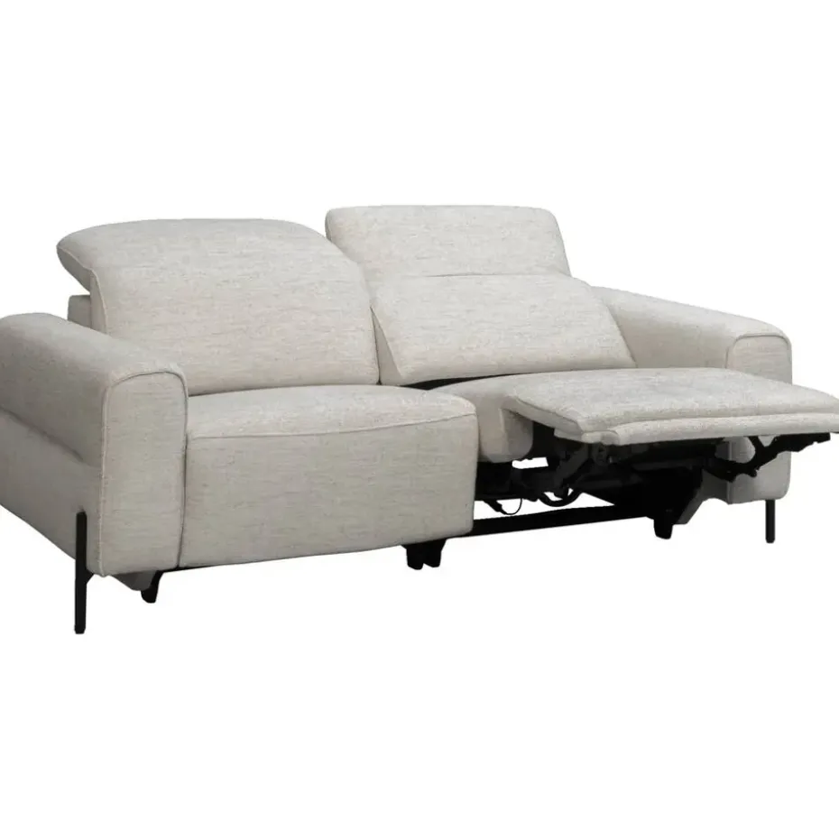 Bank Dave 3-zits - elektrisch verstelbaar - lichtgrijs