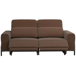 Bank Dave 3-zits - elektrisch verstelbaar - stof Billy Joe - cognac