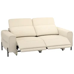 Bank Dave 3-zits - elektrisch verstelbaar - crème