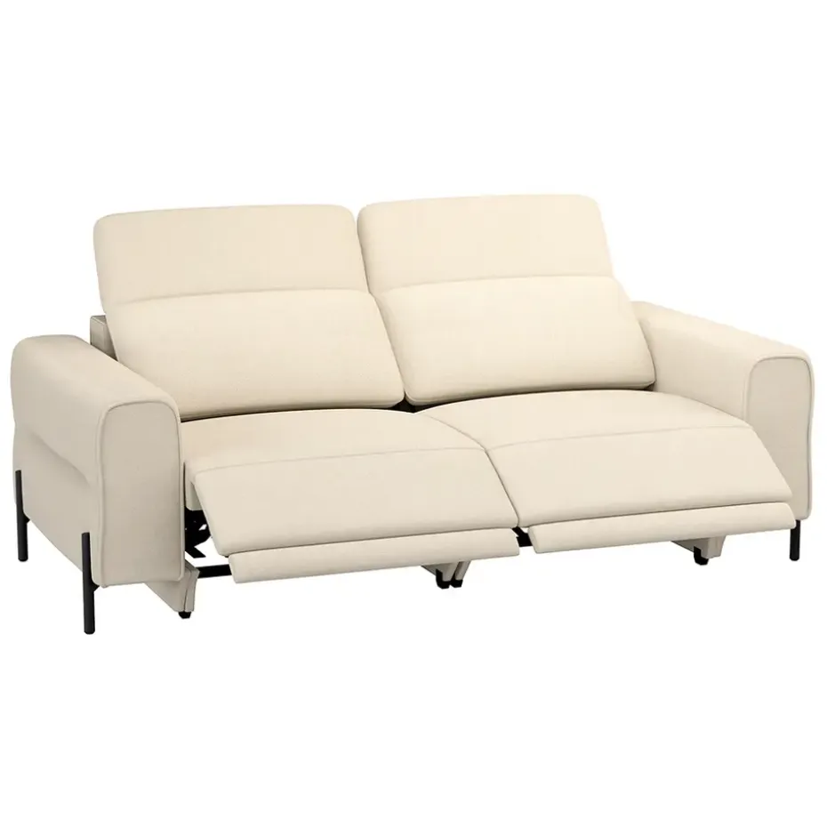 Bank Dave 3-zits - elektrisch verstelbaar - crème