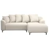 Bank Elsa met chaise longue rechts - stof Eden - beige