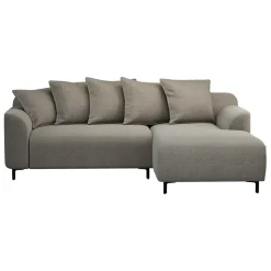 Bank Elsa met chaise longue rechts - stof Eden - taupe