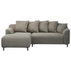 Bank Elsa met chaise longue links - stof Eden - taupe