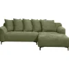 Bank Elsa met chaise longue rechts - stof Anthology - groen