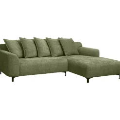 Bank Elsa met chaise longue rechts - stof Anthology - groen