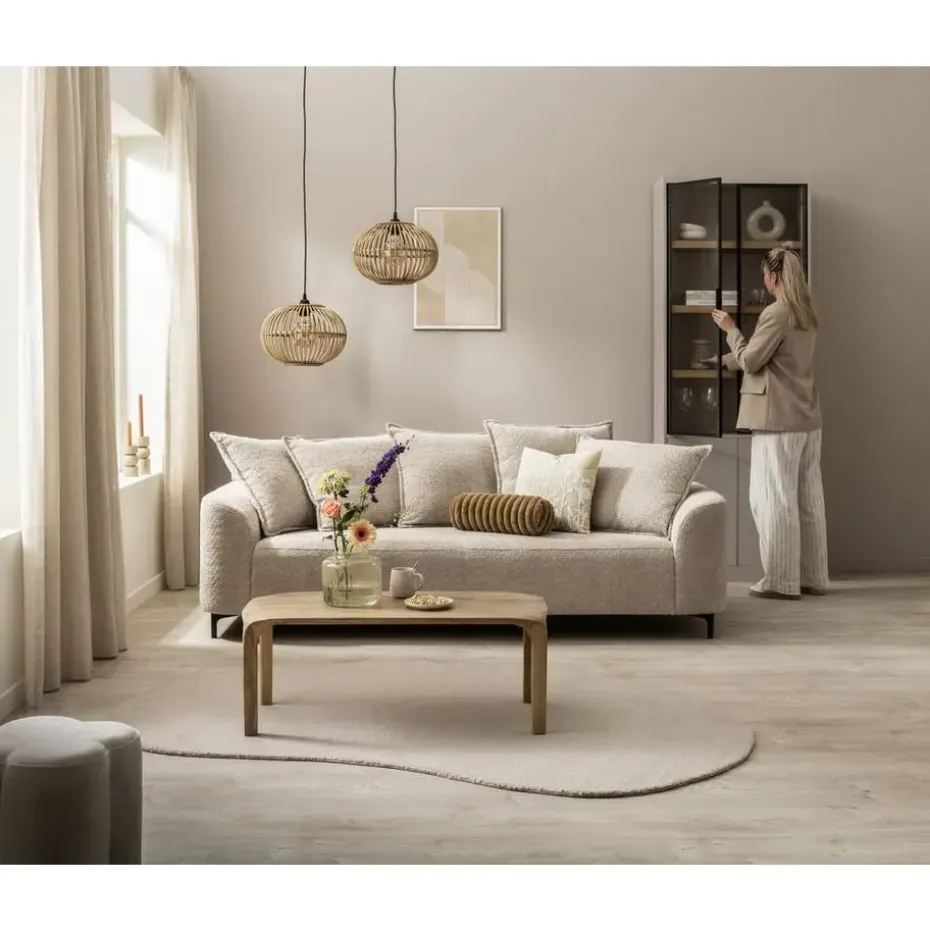 Bank Elsa 3-zits - stof Anthology - beige