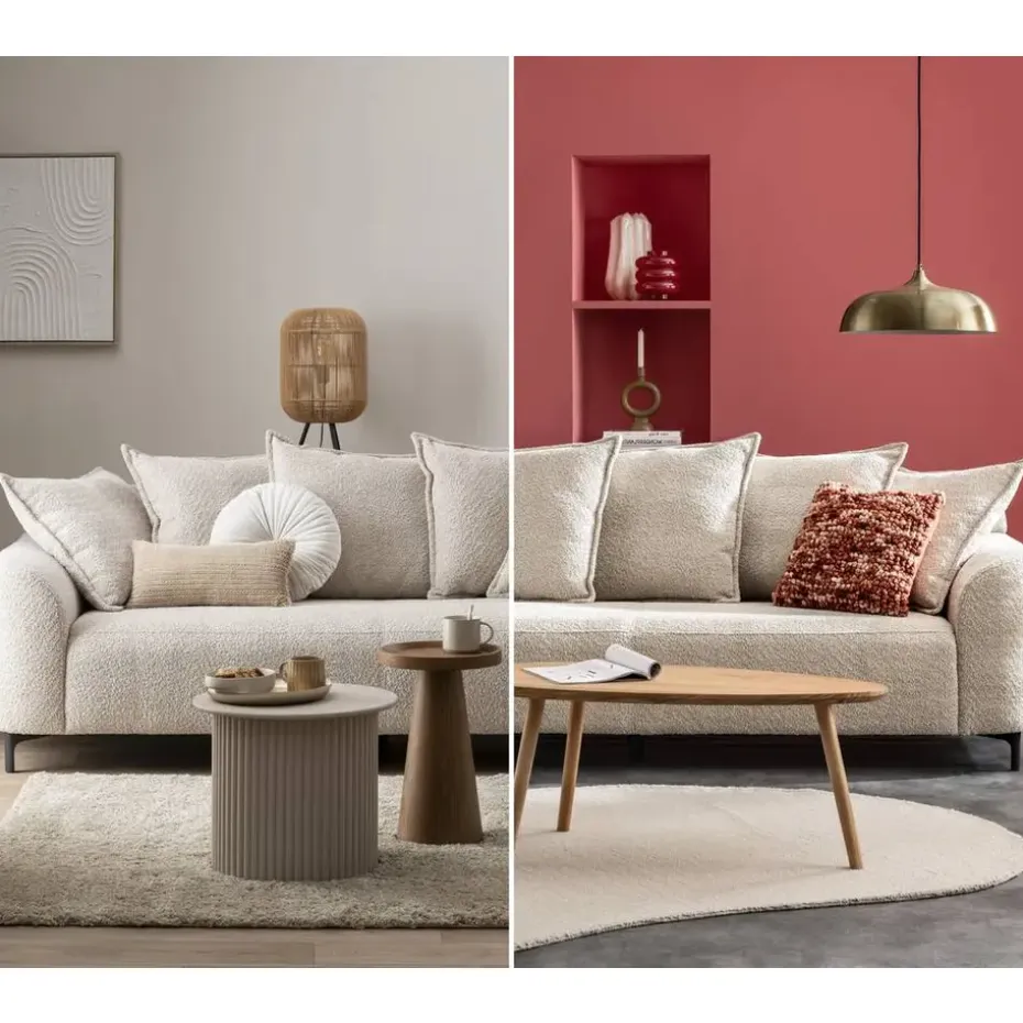 Bank Elsa 3-zits - stof Anthology - beige