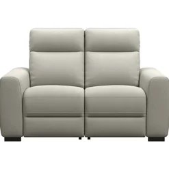 Bank James elektrisch verstelbaar 2-zits - stof Gaucho - lichtgrijs