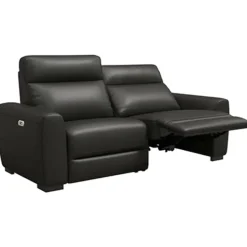 Bank James elektrisch verstelbaar 3-zits - stof Melbourne - zwart