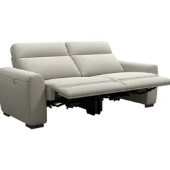 Bank James elektrisch verstelbaar 3-zits - stof Gaucho - lichtgrijs